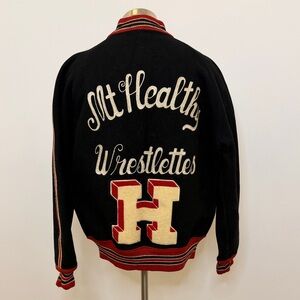 Black and Red Varsity Jacket